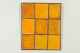 Erwin Lachman, Untitled, SEPTEMBER, dated '86; acrylic on canvas, nine panel grid on canvas
