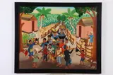 Raymond Desire, Haitian Scene, Oil on board