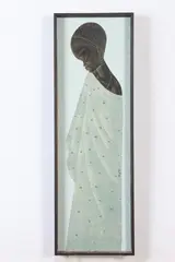 African School, Standing Woman, Oil on canvas