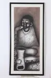 David M Bell, Woman with Saxaphone, Charcoal