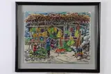 Alexander Cooper, Haitian Market Scene, Watercolor