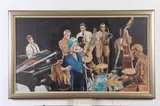 A. Mattison, Jazz Singers, Oil on canvas