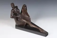 Silent Pause by Possibly Diana Pencharty Glaze, Bronze with chocolate brown patina, sold Sep 2020