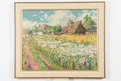 Frehdrek, Spring Landscape, Oil on canvas