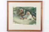 Kenneth Dale Draper, Two Men Drinking, Watercolor