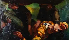 Dying Matador by Kenneth Dale Draper, Oil on canvas, offered Oct 2020