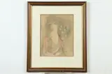Marie Laurencin, Portrait of Artist As Young Woman, Pencil and pastel