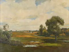 Max Weyl, Landscape with Stream, Oil on canvas
