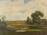 Max Weyl, Landscape with Stream, Oil on canvas