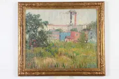 Distant Factory by Annie Lovering Perot, Oil on canvas, sold Oct 2020