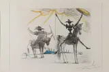 Don Quixote by Salvador Dalí, Color etching, sold Oct 2020