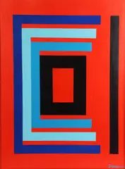 Frank Sinatra, Untitled 14 (Red, Acrylic on canvas