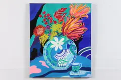 Contemporary School, Blue Tattoo, Oil on canvas