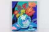 Contemporary School, Blue Tattoo, Oil on canvas