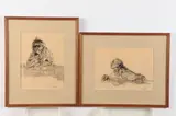 Kenneth Dale Draper, Male Figures, Ink and wash - Larger, 11 in. x 8 1/2 in