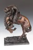 Frederic Remington, Bronco Buster, Rectangular marble plinth base