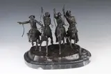 Coming Through the Rye by Frederic Remington, Marble plinth base, sold Dec 2020