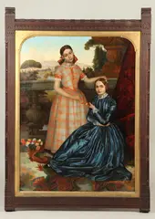 Robert Street, The Gendell Sisters, THE GENDELL SISTERS, oil on canvas in period Eastlake frame