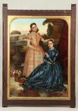 Robert Street, The Gendell Sisters, THE GENDELL SISTERS, oil on canvas in period Eastlake frame