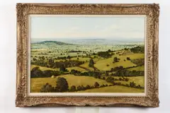 Gerald Coulson, Looking Toward the Malvern Hills from Cleeve Hill, Oil on canvas
