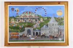 Carol Dyer, Glen Echo Park, Oil on board