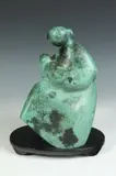 Mother and Child by Henry Moore, Verdigris patinated bronze, sold Dec 2020