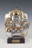 Frank Meisler, Noah'S Ark, Gold and silver plated metal sculpture mounted on marble base