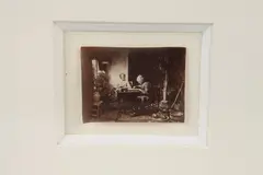 Henry Peach Robinson, Cottage Scene, Circa 1860, vintage albumen print.