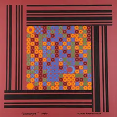 Simon Gouverneur, Isomorph. 1985, Egg tempera, acrylic, and colored pencil on canvas