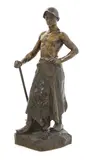 Henri Louis Levasseur, Henri Louis Levasseur (French, 1853, a patinated bronze of a worker