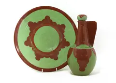 René Herbst, René Herbst (French, 1891, each with a green-glazed ground