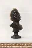 Pietro Calvi, Untitled, modelled in marble on a black marble socle