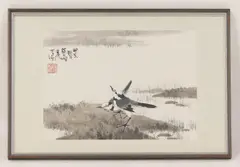 Cai Daxiong, Untitled, ink and colour on paper 28 x 38cm 蔡大雄 花鸟图 设色纸本 镜框 款识: 癸亥秋月 蔡大雄画于上海 铃印: 大雄