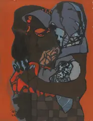 Le Anh Quan, Untitled, mixed media on canvas 90 x 70cm Born in Hanoi in 1977
