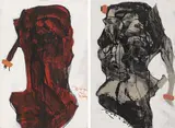 Le Anh Quan, Untitled, mixed media on canvas 89 x 58.5cm and 90 x 60cm