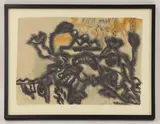 Nguyen Sy Bach, Untitled, watercolour embellished with gold/silver paint 50 x 70cm