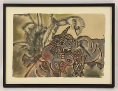 Nguyen Sy Bach, Untitled, watercolour with silver embellishment 50 x 70cm Born in Hanoi