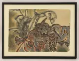 Nguyen Sy Bach, Untitled, watercolour with silver embellishment 50 x 70cm Born in Hanoi