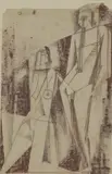 Robert Johnson Washington, Robert Johnson Washington (1913-1997) Studies of two figures graphite and iron oxide 39.5 x 25.5cm