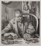 William Washington, William Washington (1885-1956) ‘Clocks to mend’ engraving