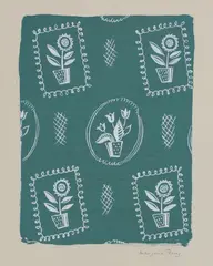 Marjorie Terry, Untitled, Marjorie Terry (1910-1996) Textile designs gouache