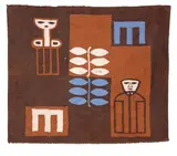 Michael O'Connell, 'Michael O'Connell (1898-1976) 'Leaves and Figures' paste resist printed on cotton 100 x 117cm .