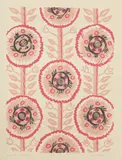 Marjorie Terry, Marjorie Terry (1910-1996) 'Flora' and 'Nosegay' two gouache textile designs 66 x 46cm largest