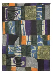 'Michael O'Connell (1898-1976) 'Squares' paste resist on linen by Michael O'Connell, sold May 2022