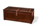 Gustav Stickley, Rare Blanket Chest, for the Craftsman Workshops of Gustav Stickley, Eastwood, New York, oak, copper strapwork with hammered texture, stamped with ink decal