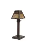 Frederick L. Roehrig, Table Lamp, wrought iron, mica, unmarked