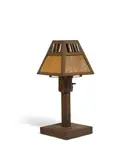 Frederick L. Roehrig, Table Lamp, wrought iron, mica, unmarked