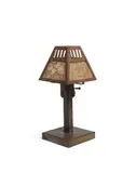 Frederick L. Roehrig, Table Lamp, wrought iron, mica, unmarked