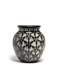 René Herbst, Vase, glazed stoneware, glaze mark 'RH France'