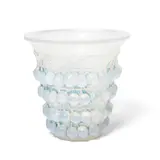 René Lalique, Montmorency Vase, opalescent and blue stained glass, engraved 'R